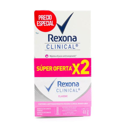2 DTE REXONA SOFT CLINICAL WOM 48 S.O 