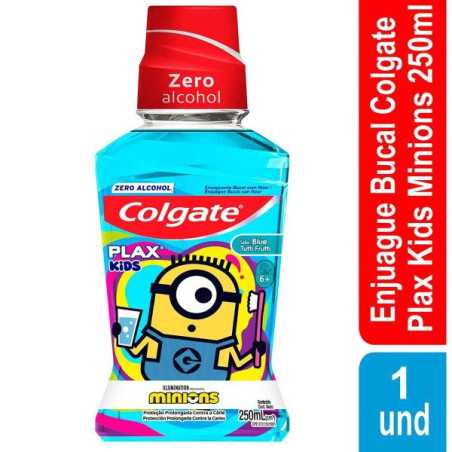 ENJUAGUE COLGATE PLAX KIDS MINIONS 250ML ENJUAGUE BUCAL