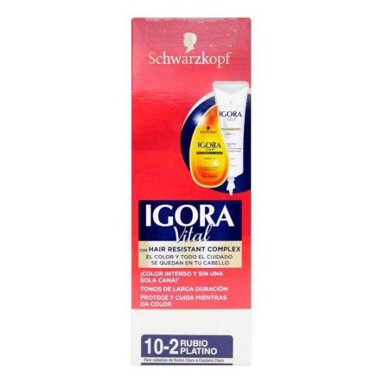 IGORA VITAL TUBO 10-2 RUBIO PLATINO TINTES IGORA VITAL TUBO 10-2 RUBIO PLATINO TINTES