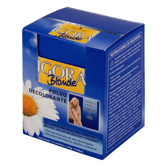 IGORA BLONDE DECOLOR.SOBRE 25 GR 12 UDS COMPLEMENTOS TINTES