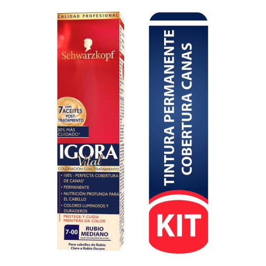 IGORA VITAL TUBO 7-00 RUBIO MEDIANO TINTES