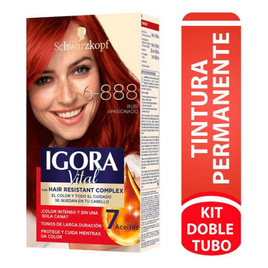 IGORA VITAL KIT 6-888 PROM.2TUB RUBI APA TINTES IGORA VITAL KIT 6-888 PROM.2TUB RUBI APA TINTES