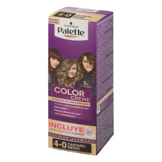 PALETTE COL.CRE TUBO 4-0 CAS.MED.GTS OX TINTES