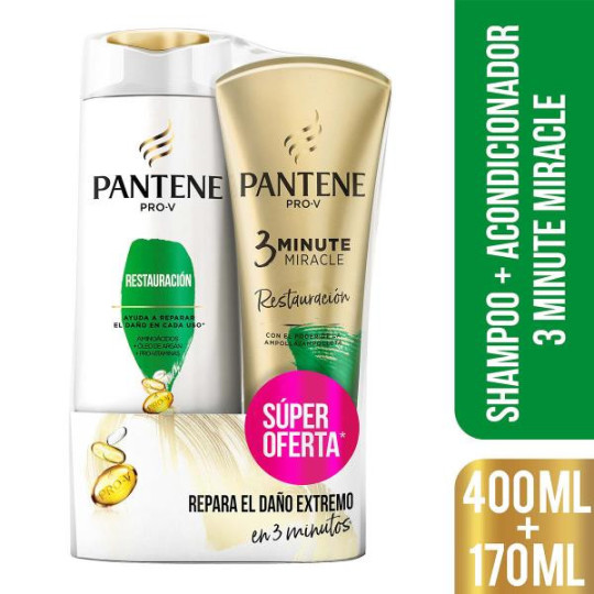 CHA.PANTENE REST.400 ACOND.170 3MM P.E CHAMPUS 