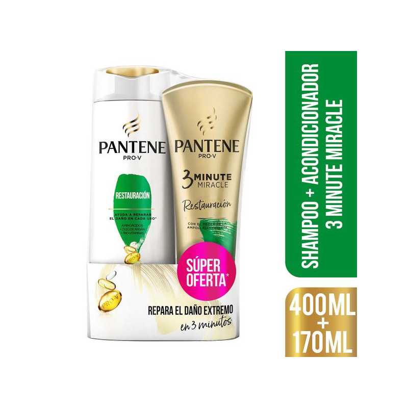 CHA.PANTENE REST.400 ACOND.170 3MM P.E CHAMPUS 