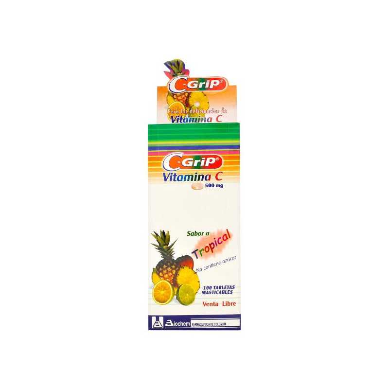 C GRIP VIT.C MAST.TROPICAL 100 TBS VITAMINA C