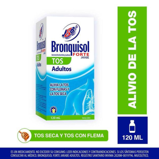 BRONQUISOL ADULTO TOS SECA JBE 120 ML DEXTROMETORFANO-GUAYACOLATO 