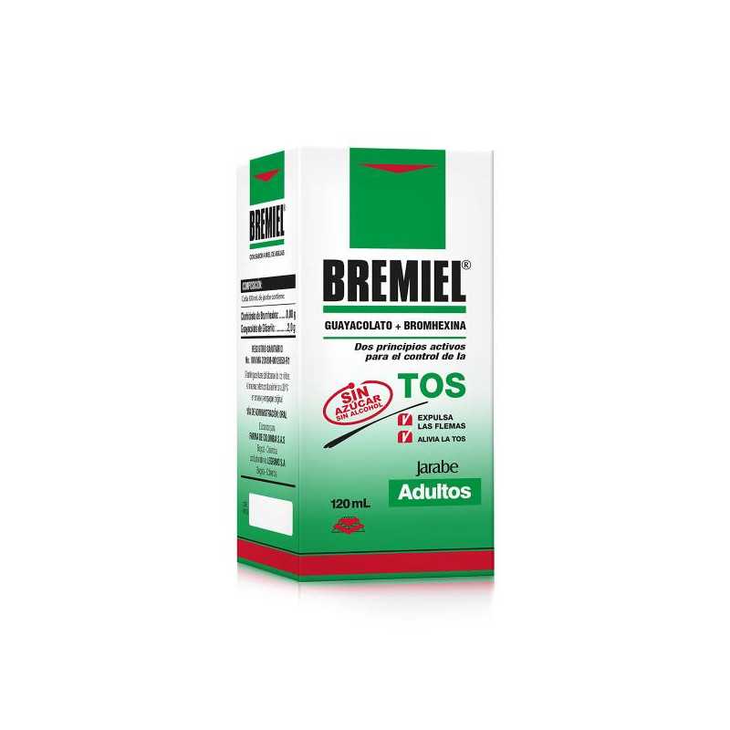 BREMIEL ADULTOS JARABE 120 ML BROMHEXINA-GUAYACOLATO DE GLICERILO