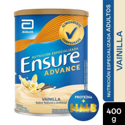 ENSURE ADVANCE VAINILLA 400 GR PROTEINAS Y CARBOHIDRATOS