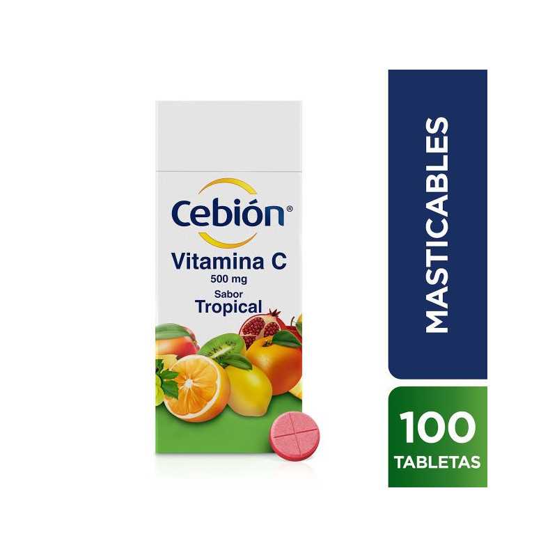 CEBION MASTICABLE TROPICAL 100 TABLETAS VITAMINA C CEBION MASTICABLE TROPICAL 100 TABLETAS VITAMINA C