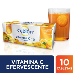 CEBION 1 GR 10 TABLETAS EFERVES.NARANJA VITAMINA C