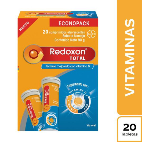 REDOXON EFERVESCENTE 20 TAB. 2 UDS ECONO VITAMINA C REDOXON EFERVESCENTE 20 TAB. 2 UDS ECONO VITAMINA C