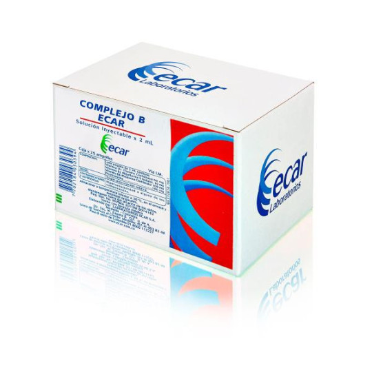 COMPLEJO B 2 ML 25 AMPOLLAS ECAR VITAMINA B 