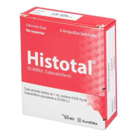 HISTOTAL 25.000 UI 4 AMPOLLAS BEBIBLES VITAMINA D
