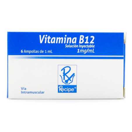 VITAMINA B12 1 ML 6 AMPOLLAS RC CIANOBALAMINA