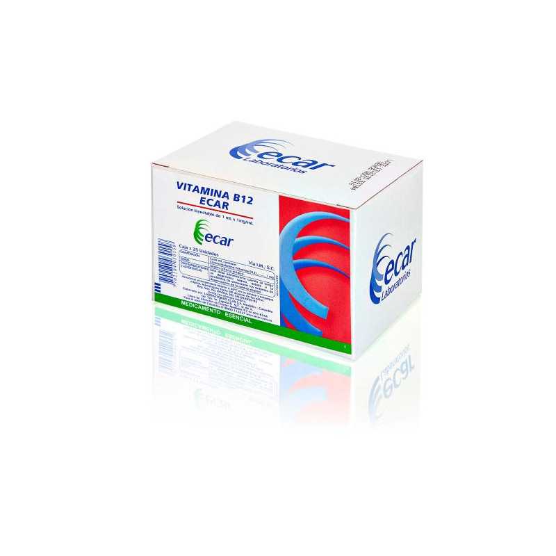VITAMINA B12 1 ML 25 AMPOLLAS EC CIANOBALAMINA VITAMINA B12 1 ML 25 AMPOLLAS EC CIANOBALAMINA