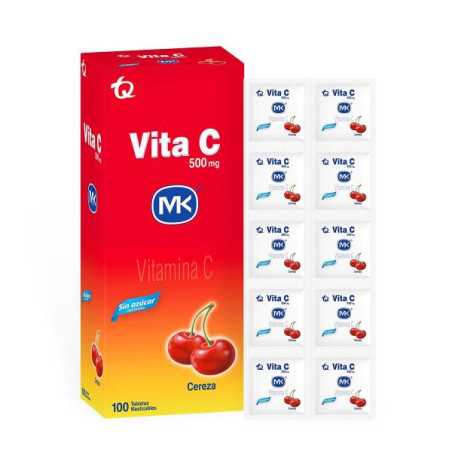 VITAMINA C 500 MG CEREZA 100 TBS MK