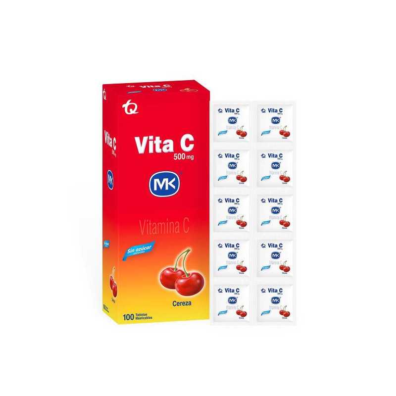 VITAMINA C 500 MG CEREZA 100 TBS MK