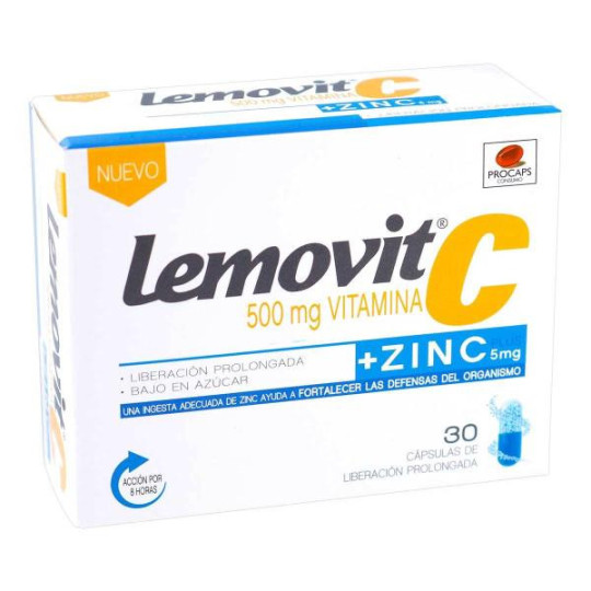 LEMOVIT C ZINC 500 MG 30 CAP VITAMINA C-ZINC LEMOVIT C ZINC 500 MG 30 CAP VITAMINA C-ZINC