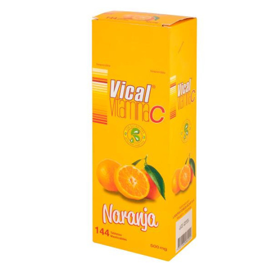 VITAMINA C 500 MG VICAL NARANJA MAST.144 VITAMINA C VITAMINA C 500 MG VICAL NARANJA MAST.144 VITAMINA C