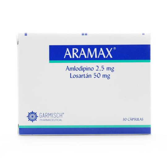 ARAMAX 2.5/50 MG 30 CAPSULAS LOSARTAN-AMLODIPINO