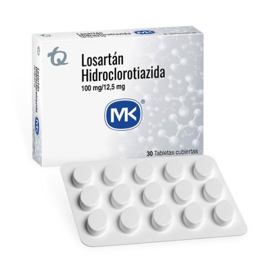 LOSARTAN 100 MG HCT 12.5 MG 30 TBS MK (PAE)