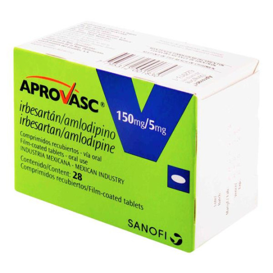 APROVASC 150/5 MG 28 TABLETAS (A) IRBESARTAN