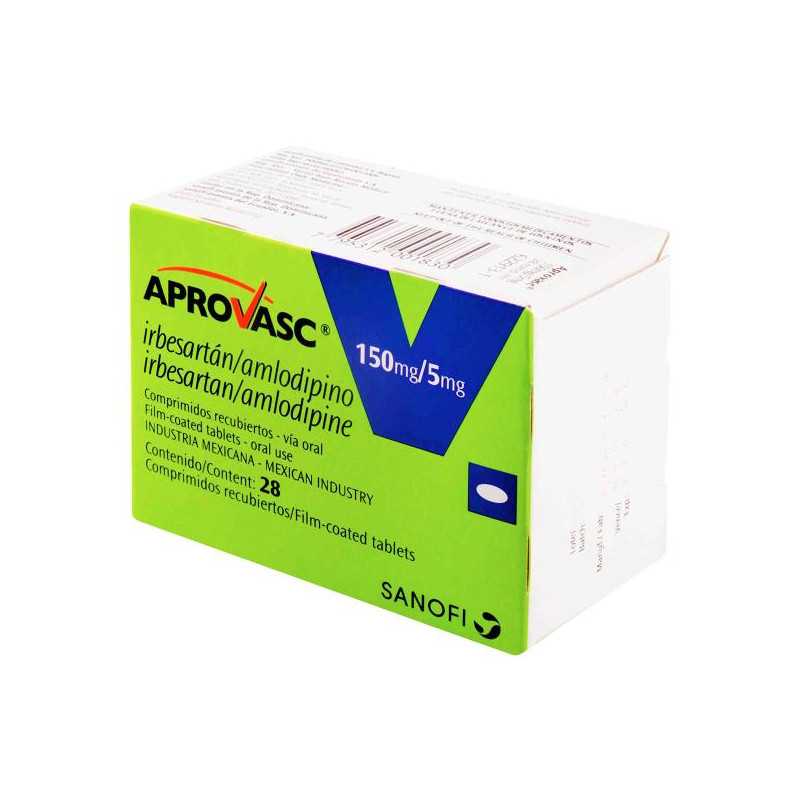 APROVASC 150/5 MG 28 TABLETAS (A) IRBESARTAN