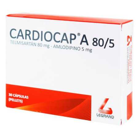 CARDIOCAP A 80/5 MG 30 TABLETAS (A) AMLODIPINO-TELMISARTAN 