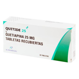 QUITIDE 25 MG 30 TABLETAS (P)10912 QUETIAPINA