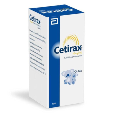 CETIRAX GOTAS 10 MG 15 ML (DA)(PB) CETIRIZINA