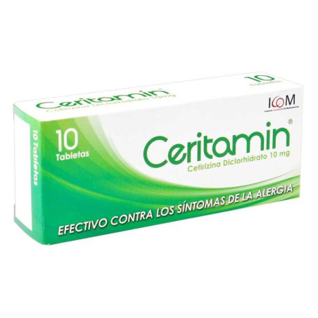 CERITAMIN 10 MGS X 10 TBS (PUMCV) (CETIRIZINA)