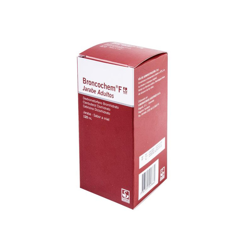 BRONCOCHEM F ADULTO JARABE 120 ML CETIRIZINA-DEXTROMETORFANO