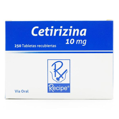 CETIRIZINA 10 MG 250 TABLETAS RC CETIRIZINA