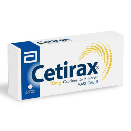 CETIRAX 10 MG 10 TABLETAS (DA)(PB) CETIRIZINA CETIRAX 10 MG 10 TABLETAS (DA)(PB) CETIRIZINA