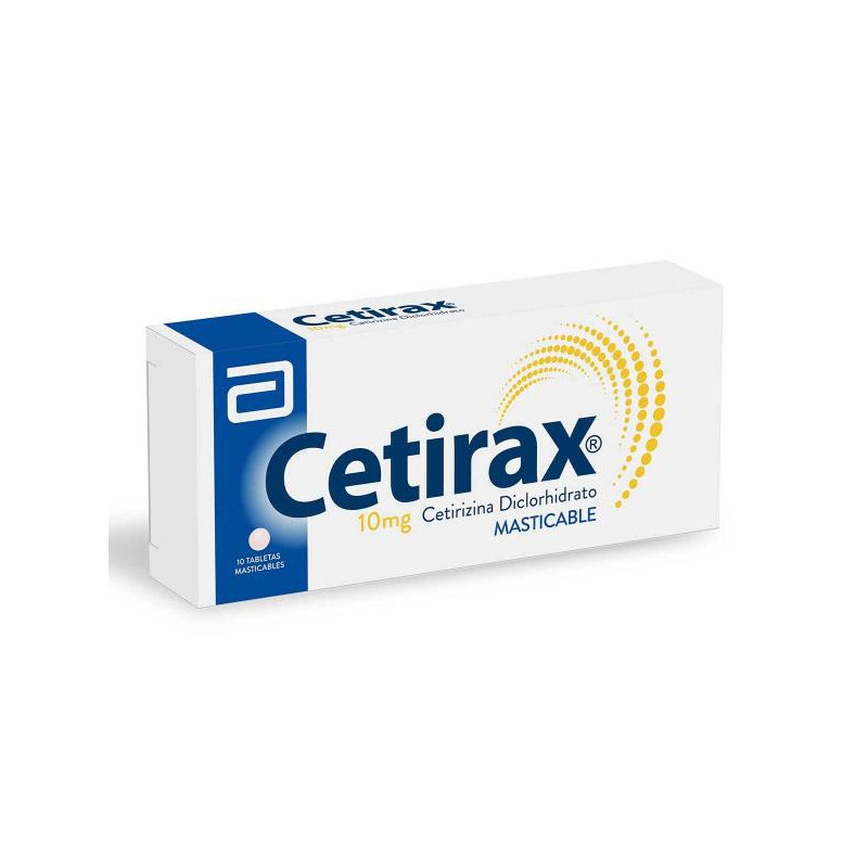 CETIRAX 10 MG 10 TABLETAS (DA)(PB) CETIRIZINA CETIRAX 10 MG 10 TABLETAS (DA)(PB) CETIRIZINA