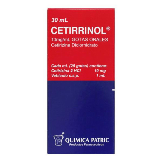 CETIRRINOL GOTAS 30 ML CETIRIZINA CETIRRINOL GOTAS 30 ML CETIRIZINA