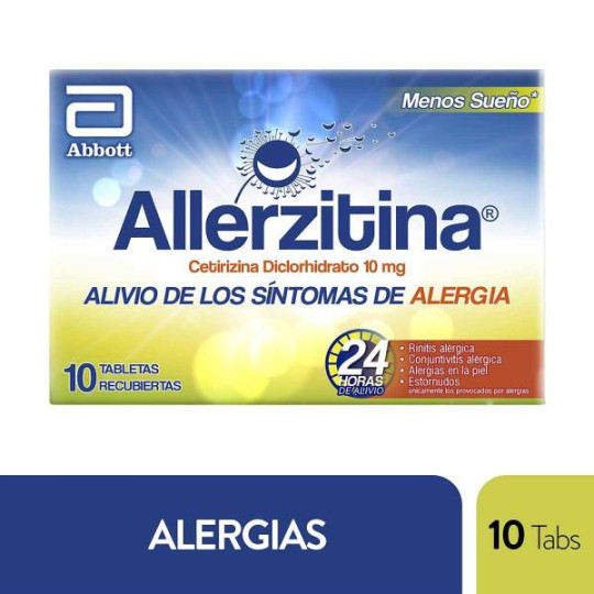 ALLERZITINA 10 MG 10 TABLETAS CETIRIZINA