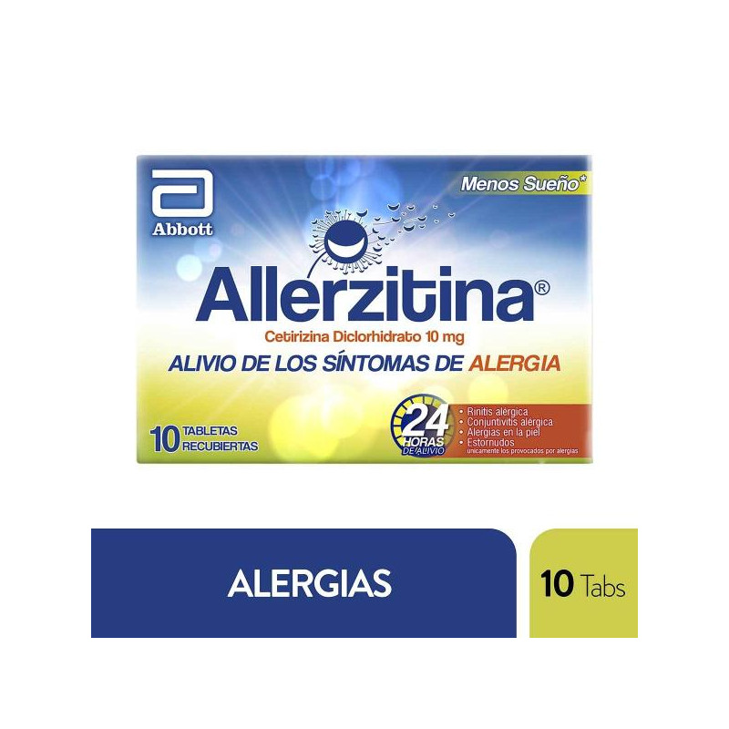 ALLERZITINA 10 MG 10 TABLETAS CETIRIZINA