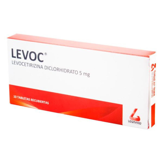 LEVOC 5 MG 10 TABLETAS (DA) LEVOCETIRIZINA LEVOC 5 MG 10 TABLETAS (DA) LEVOCETIRIZINA