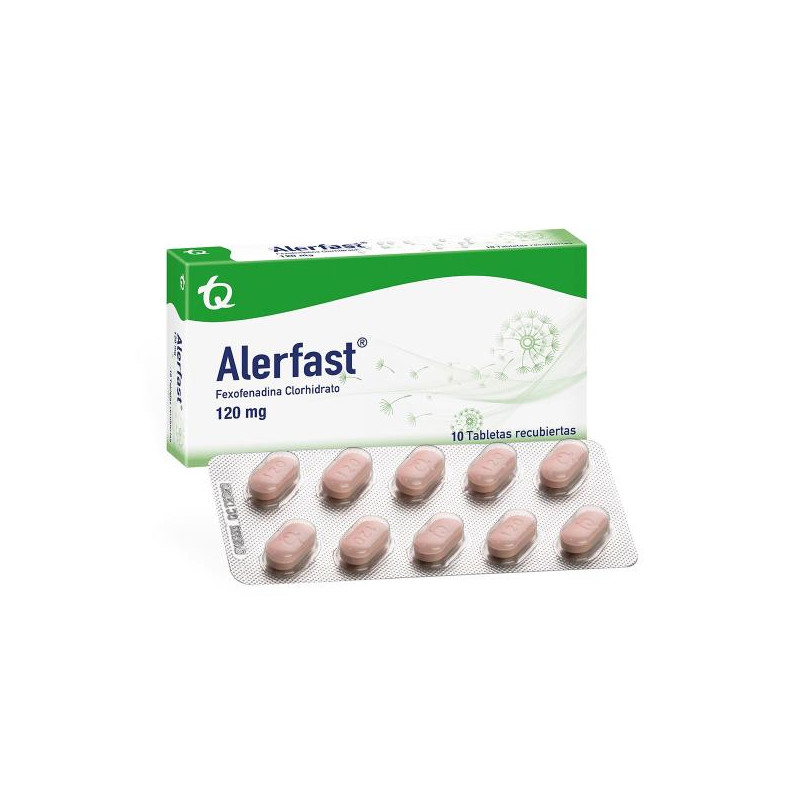 ALERFAST 120 MG 10 TABLETAS (DA) FEXOFENADINA
