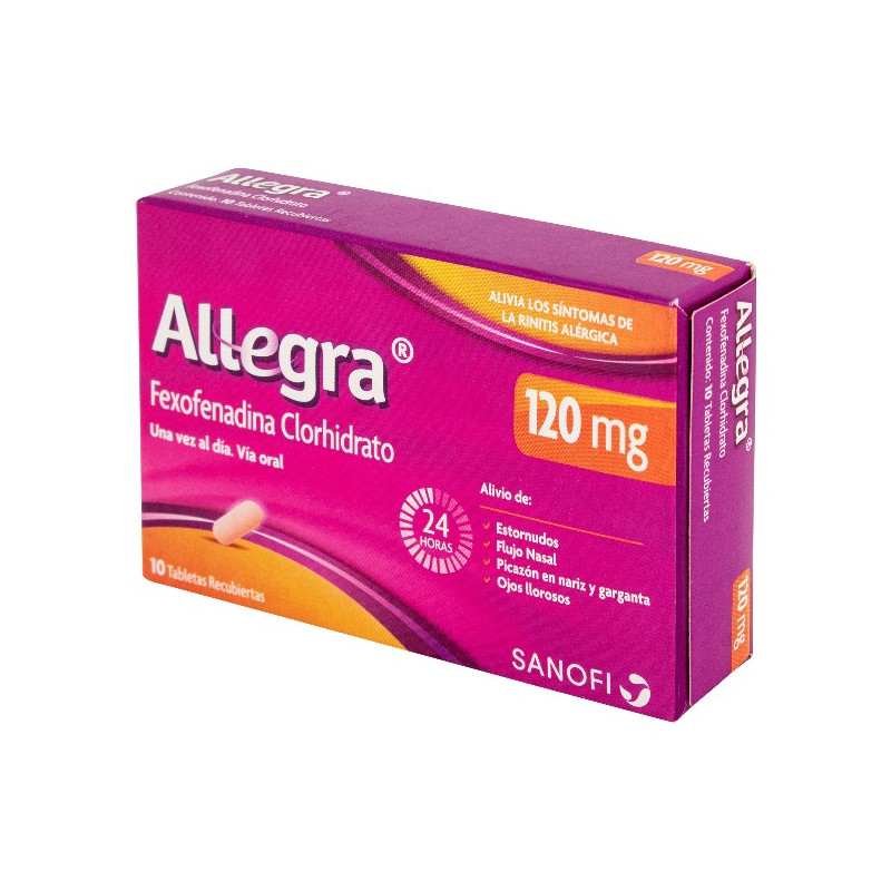 ALLEGRA 120 MG 10 COMPRIMIDOS (DA) FEXOFENADINA