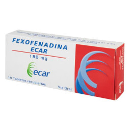 FEXOFENADINA 180 MG 10 TBS ECAR FEXOFENADINA 