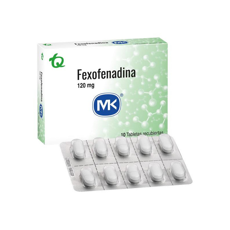 FEXOFENADINA 120 MG 10 TABLETAS MK FEXOFENADINA FEXOFENADINA 120 MG 10 TABLETAS MK FEXOFENADINA