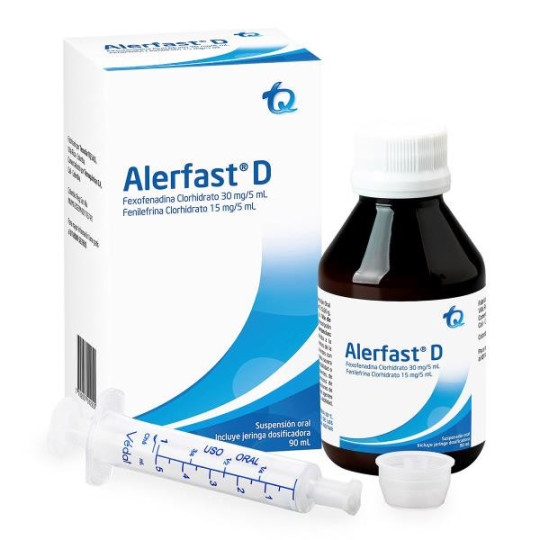 ALERFAST D SUSPENSION ORAL 90 ML FEXOFENADINA ALERFAST D SUSPENSION ORAL 90 ML FEXOFENADINA