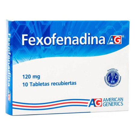 FEXOFENADINA 120 MG 10 TBS AG FEXOFENADINA
