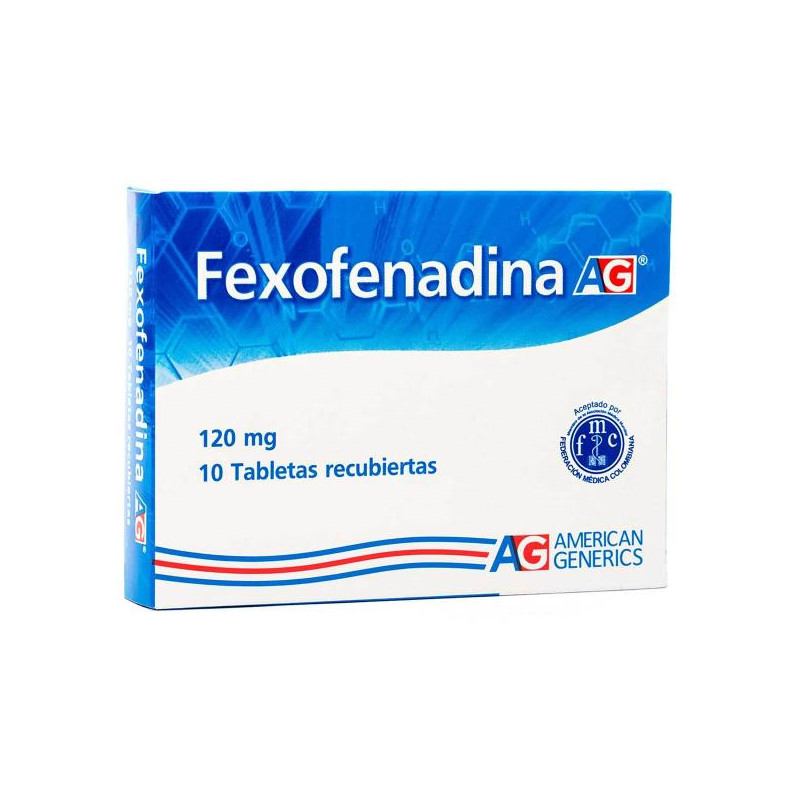 FEXOFENADINA 120 MG 10 TBS AG FEXOFENADINA FEXOFENADINA 120 MG 10 TBS AG FEXOFENADINA