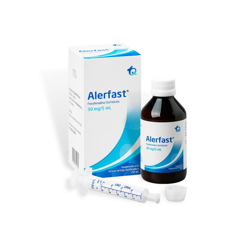 ALERFAST SUSPENSION ORAL 150 ML FEXOFENADINA ALERFAST SUSPENSION ORAL 150 ML FEXOFENADINA