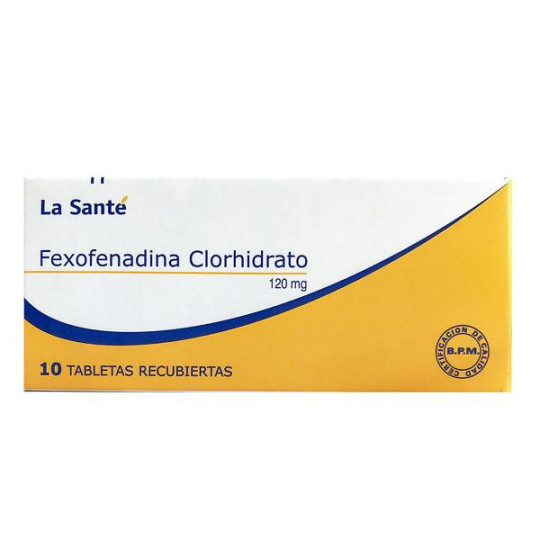 FEXOFENADINA CLORHIDRATO 120MG 10 TBS LS FEXOFENADINA FEXOFENADINA CLORHIDRATO 120MG 10 TBS LS FEXOFENADINA