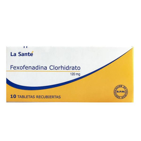 FEXOFENADINA CLORHIDRATO 120MG 10 TBS LS FEXOFENADINA
